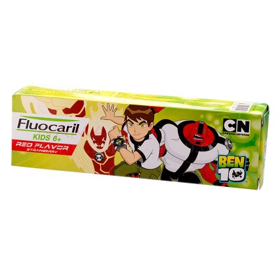 Fluocaril kids toothpaste age 6+, red flavor, Ben 10, 65g