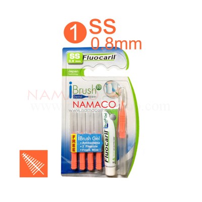 Fluocaril Interdental brush I shape  5pcs/pack size SS 0.8mm