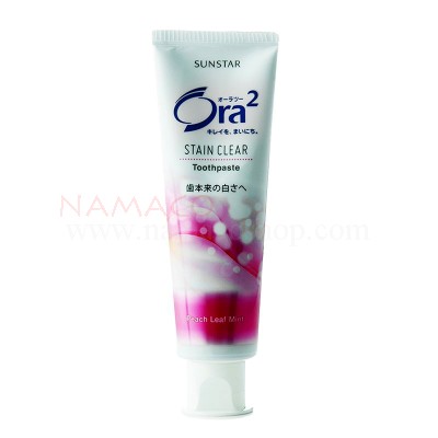 Sunstar Ora2 Toothpaste Stain Clear, Peach Leaf Mint  140g