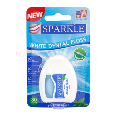 Sparkle Dental floss expanding waxed mint 30m