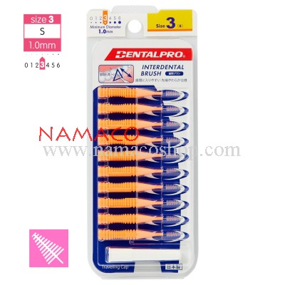 Dentalpro Interdental brush I-shape 1.0mm size 3, 10pcs