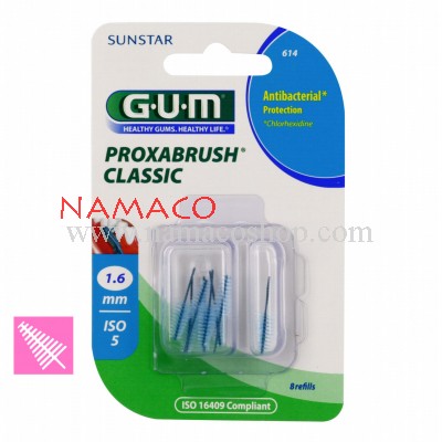  GUM Proxabrush Classic 1.6mm 8 refills 614