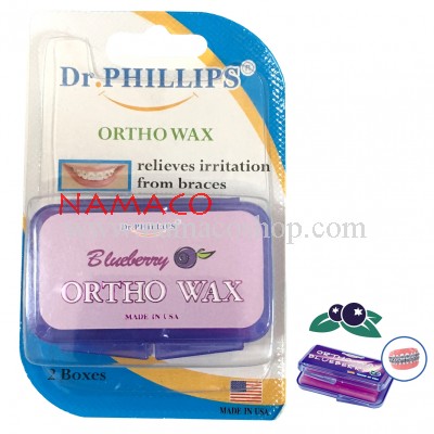 Dr. Phillips ortho wax blueberry flavor 2 box/pack